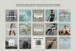 1500 Aesthetic Instagram Templates