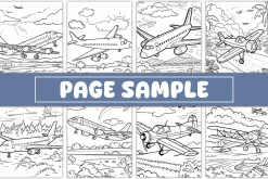 100 Airplane Coloring Pages