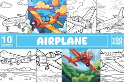 100 Airplane Coloring Pages