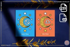12 Astrology Zodiac Moon Sign Lunar