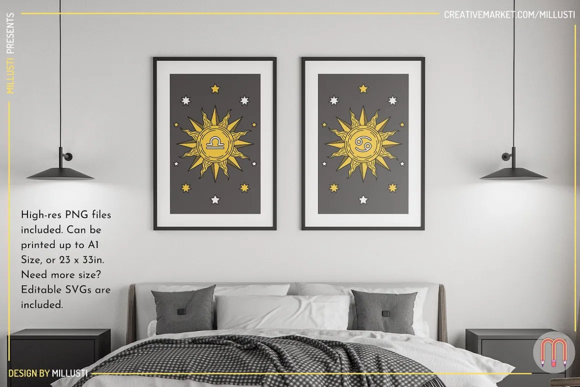 12 Astrology Zodiac Moon Sign Lunar