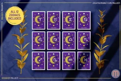 12 Astrology Zodiac Moon Sign Lunar
