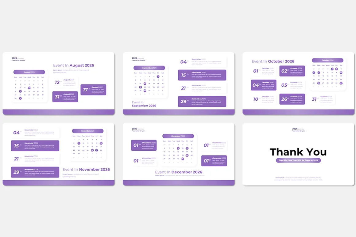 2026 Calendar Google Slides Template