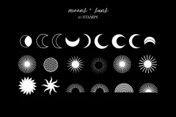 80 Celestial Procreate Stamp Brushes