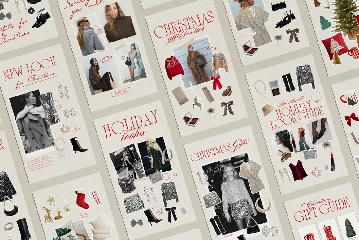 80 Christmas LTK Template Bundle