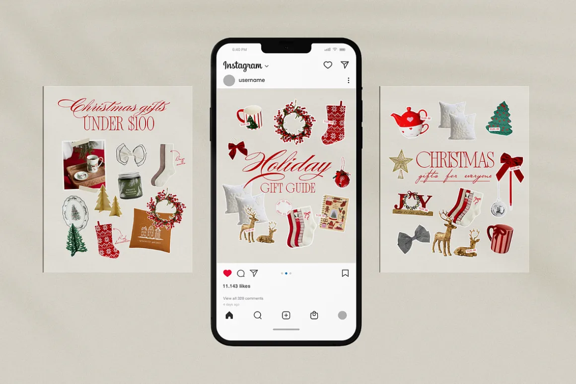 80 Christmas LTK Template Bundle