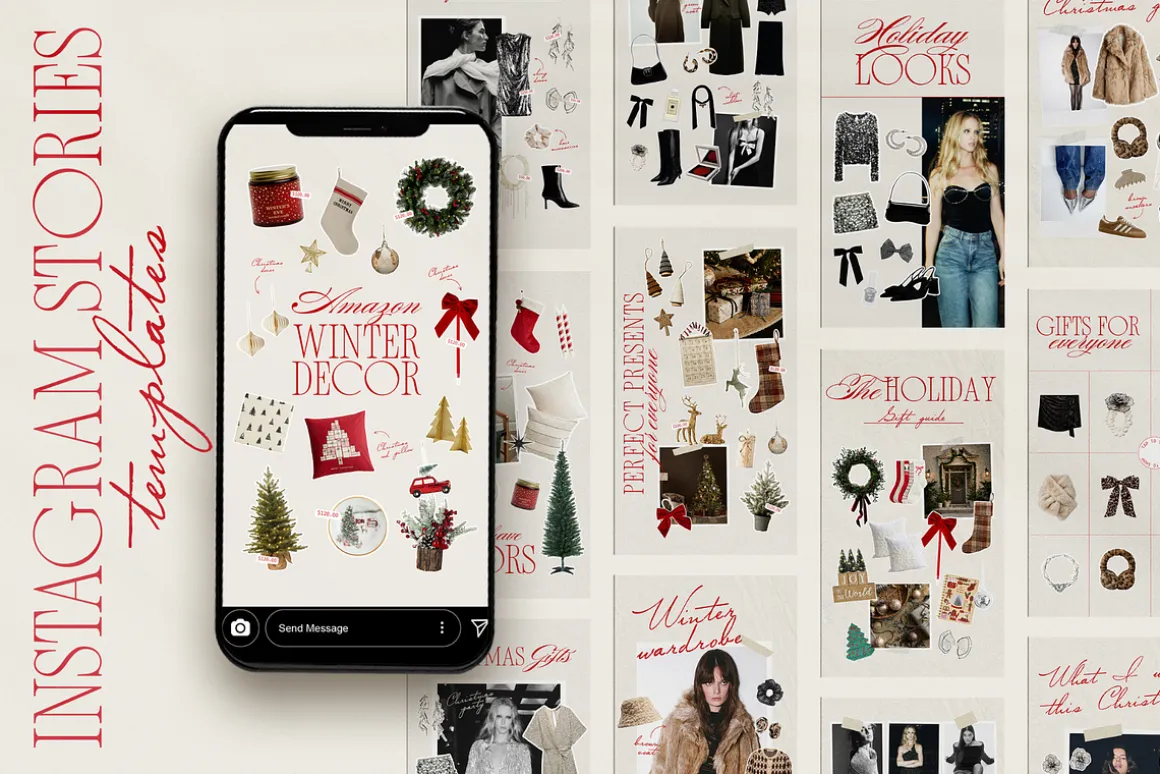 80 Christmas LTK Template Bundle
