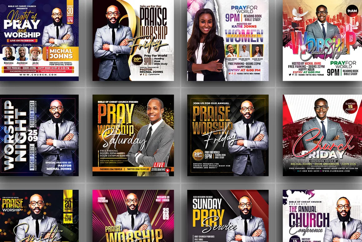 70+ Church Flyers Bundle