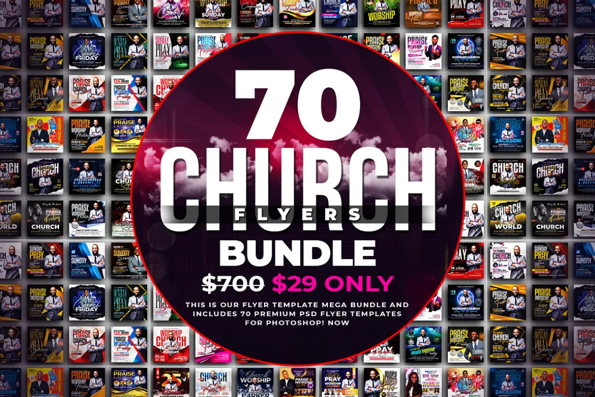 70+ Church Flyers Bundle