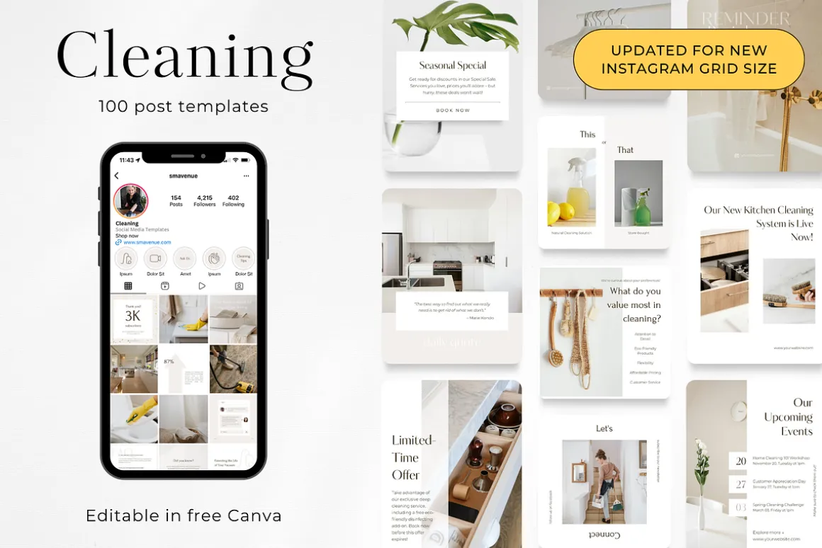 100 Cleaning Business Post Templates