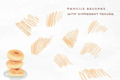 33 Colored pencils procreate brushes