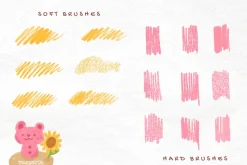 33 Colored pencils procreate brushes