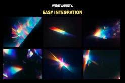 150+ Crystal Light Leaks Overlays