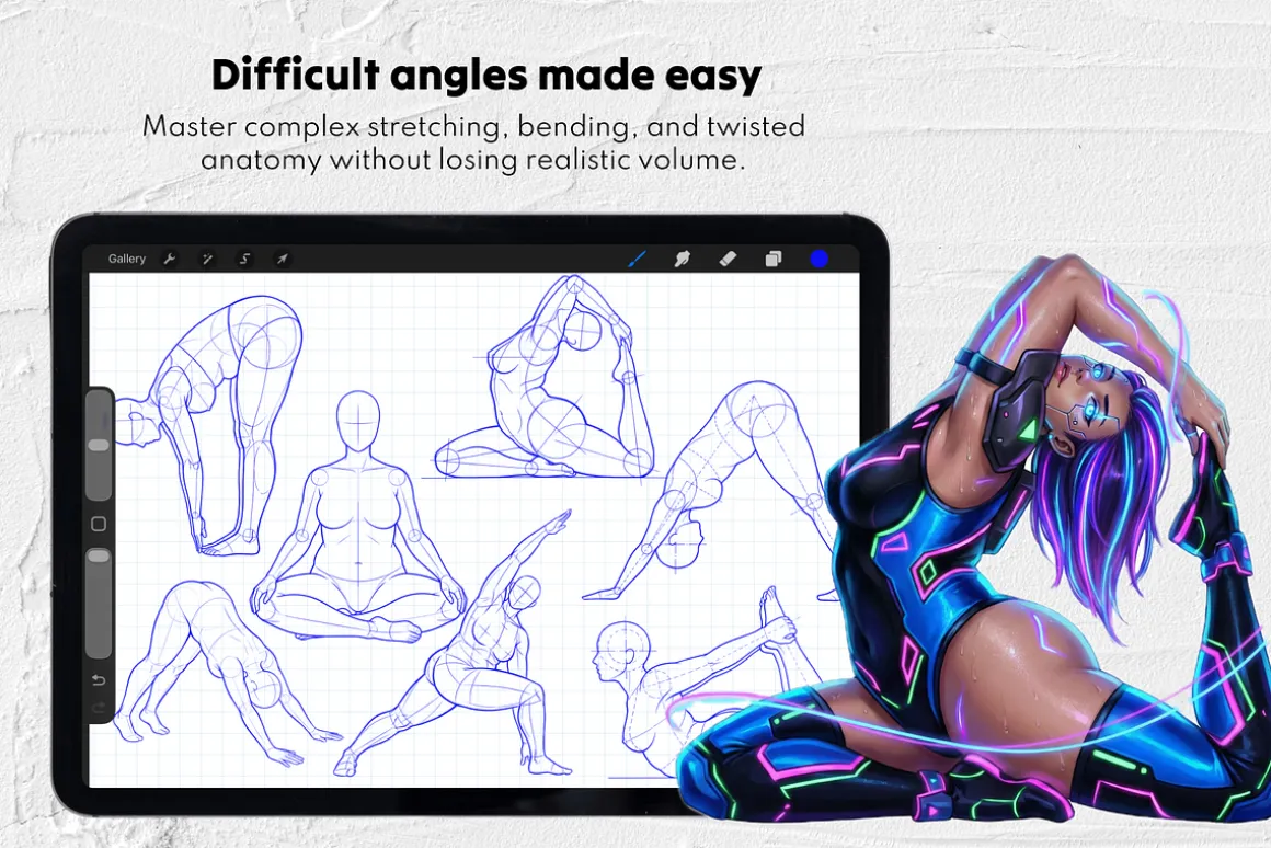 165 Curvy Female Pose Stamps