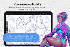 165 Curvy Female Pose Stamps