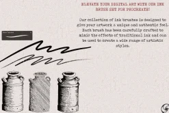 59 Easy Ink Brushes For Procreate