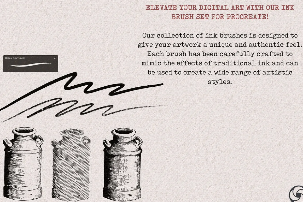 59 Easy Ink Brushes For Procreate