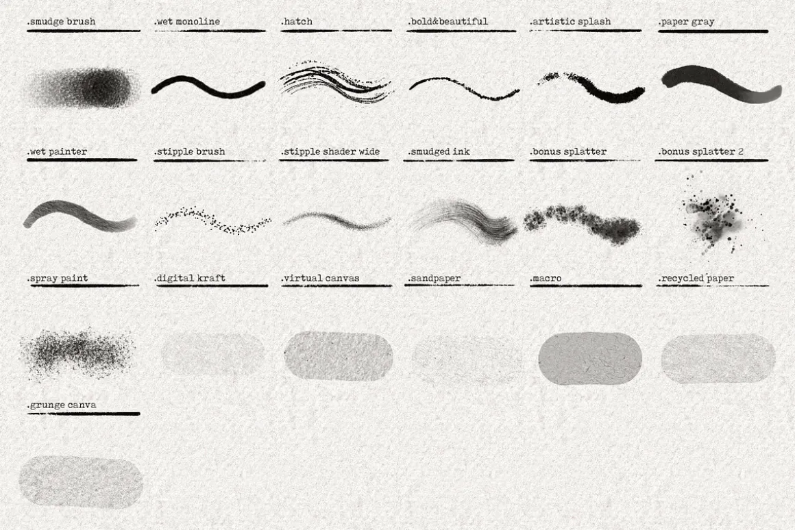 59 Easy Ink Brushes For Procreate