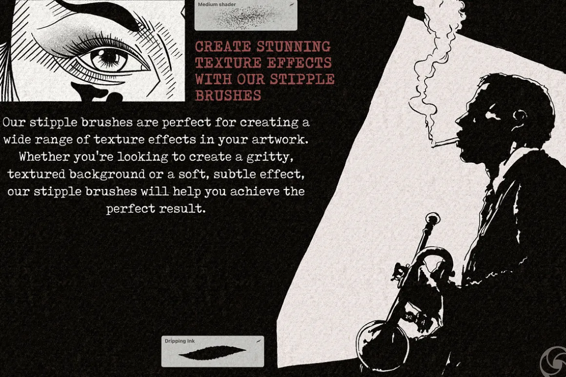 59 Easy Ink Brushes For Procreate