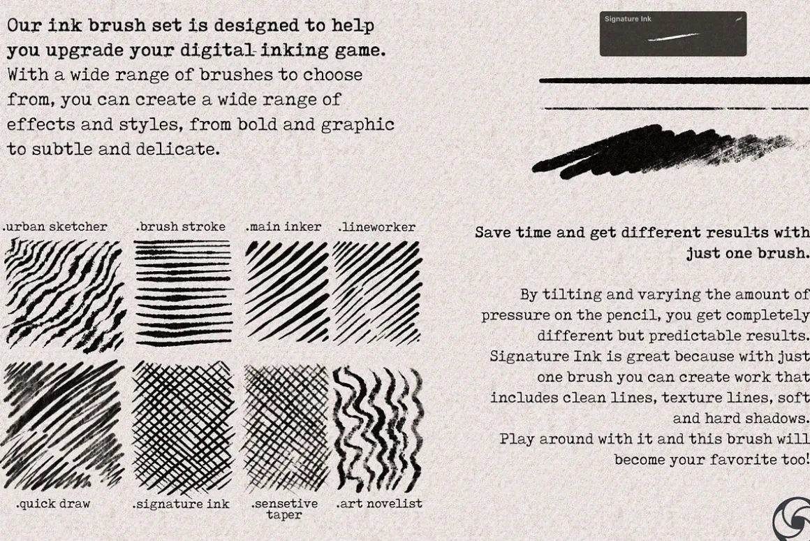 59 Easy Ink Brushes For Procreate