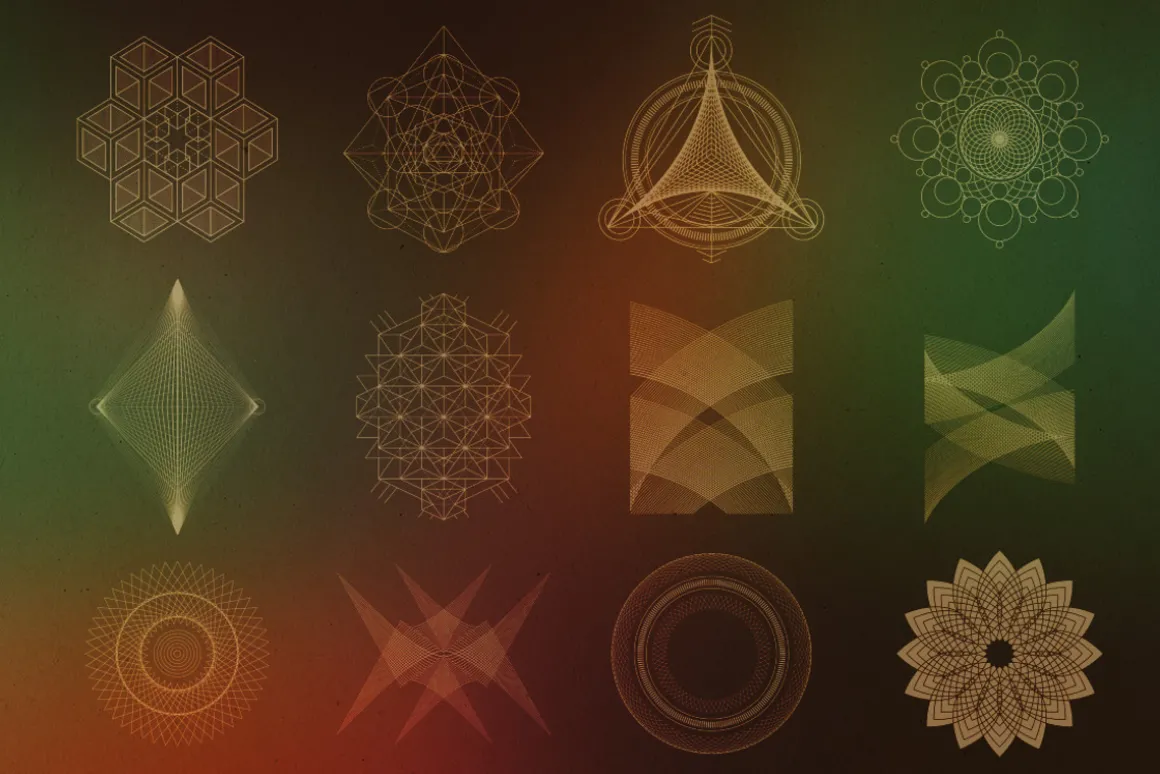 24 Geometric Shapes - Lines (v.2)