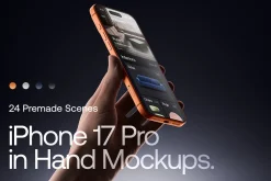 24 iPhone 17 Pro in Hand Mockups