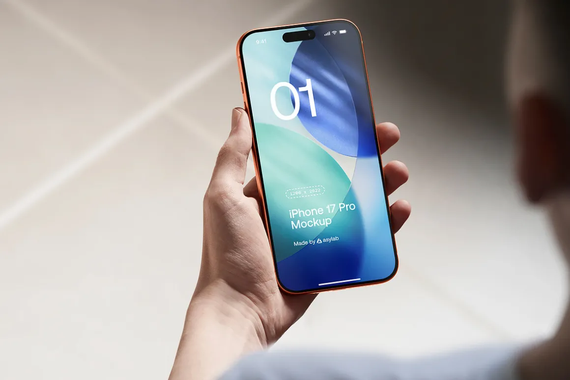 24 iPhone 17 Pro in Hand Mockups