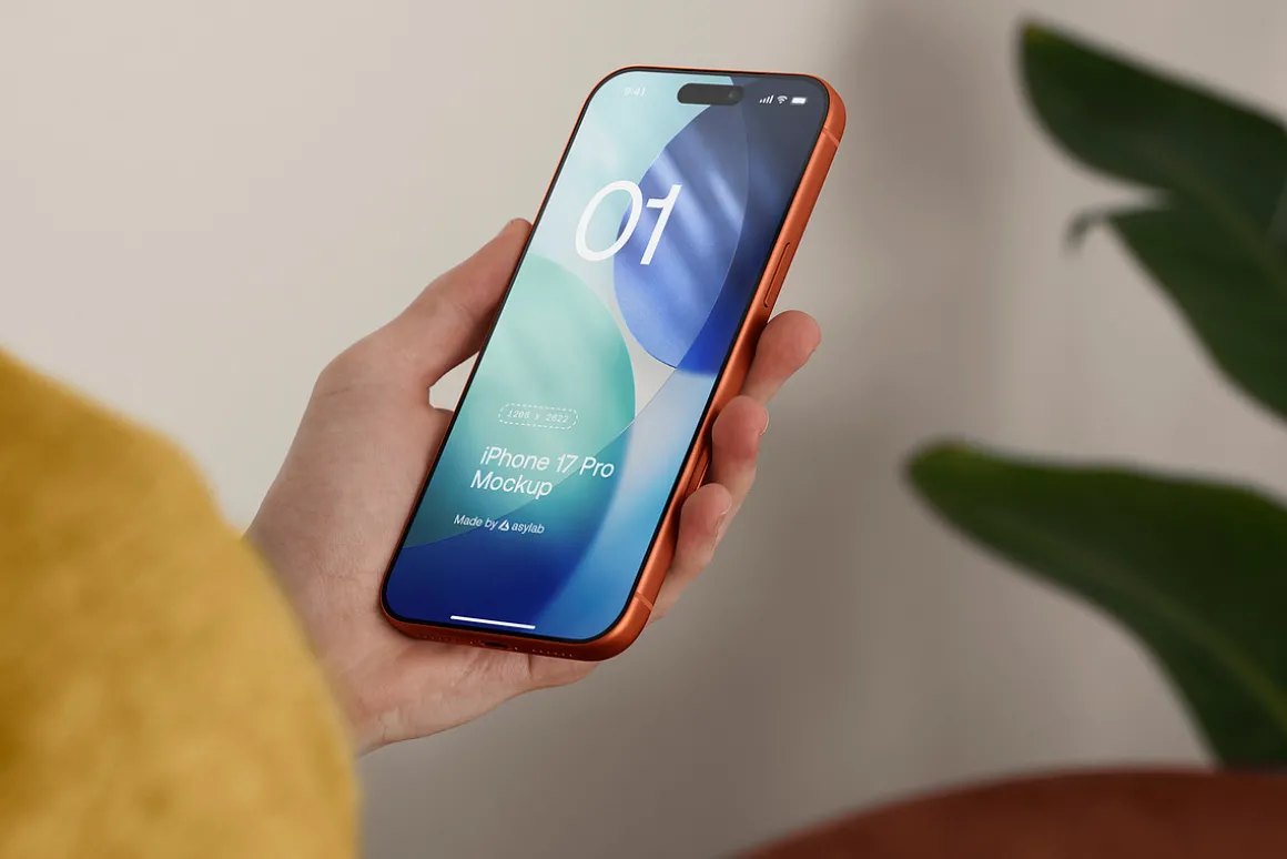 24 iPhone 17 Pro in Hand Mockups