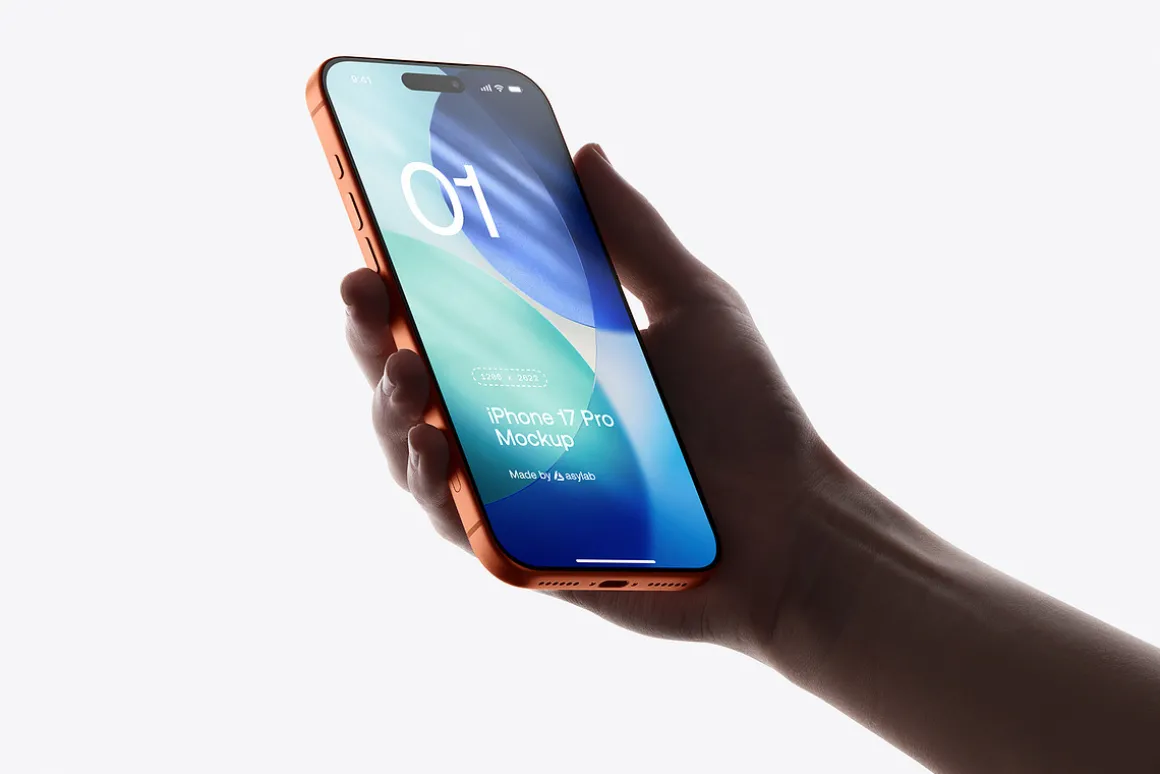 24 iPhone 17 Pro in Hand Mockups