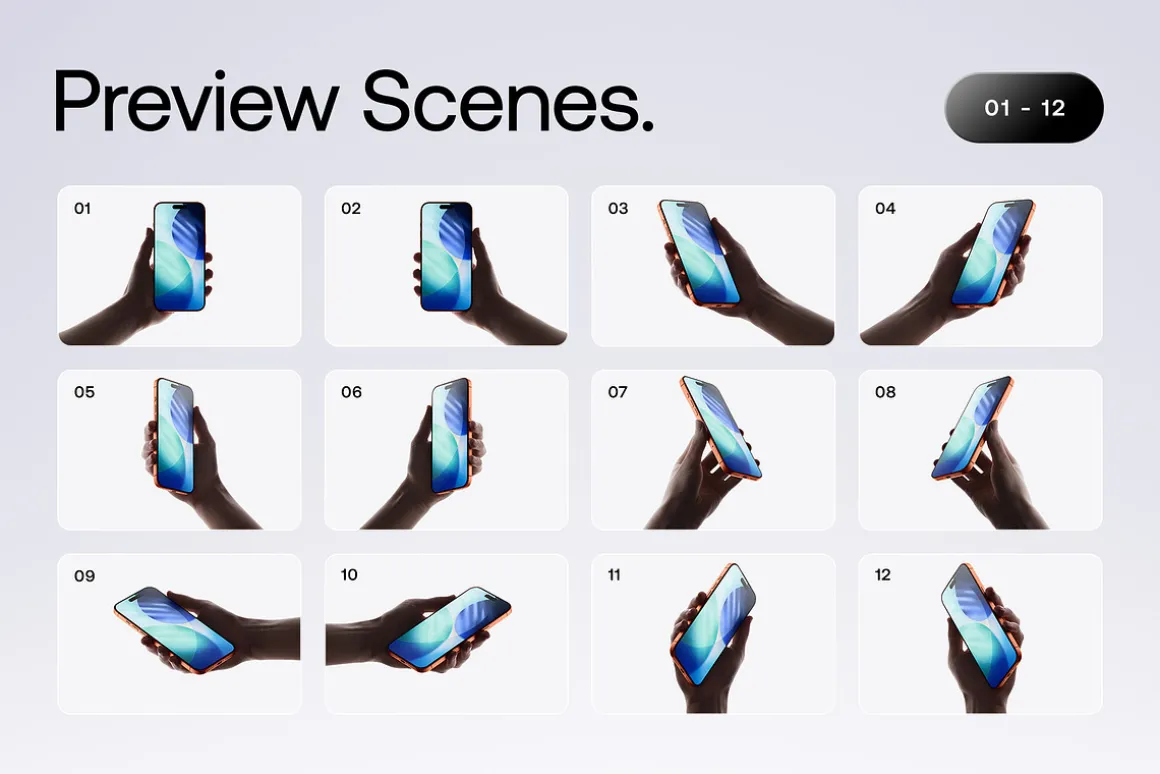 24 iPhone 17 Pro in Hand Mockups