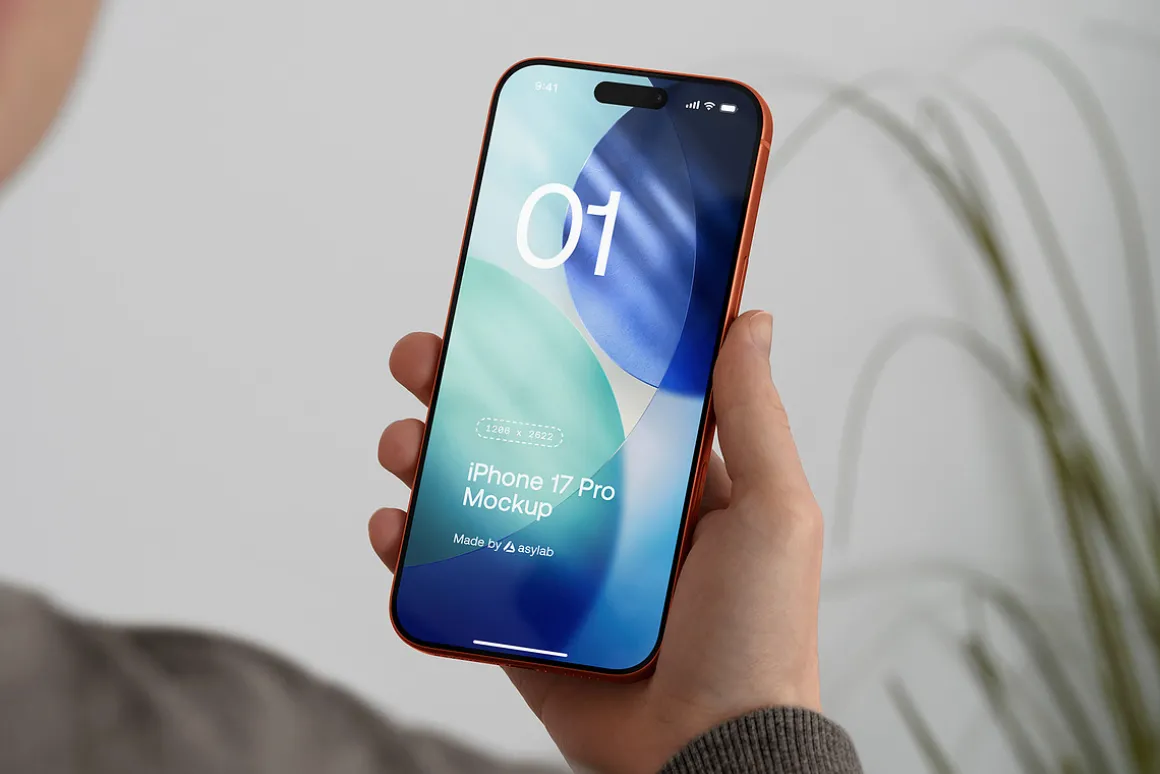 24 iPhone 17 Pro in Hand Mockups
