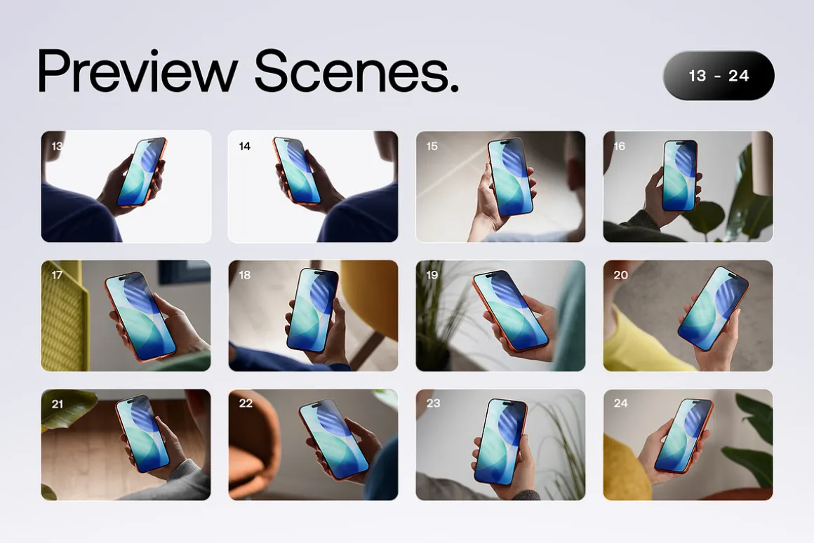 24 iPhone 17 Pro in Hand Mockups