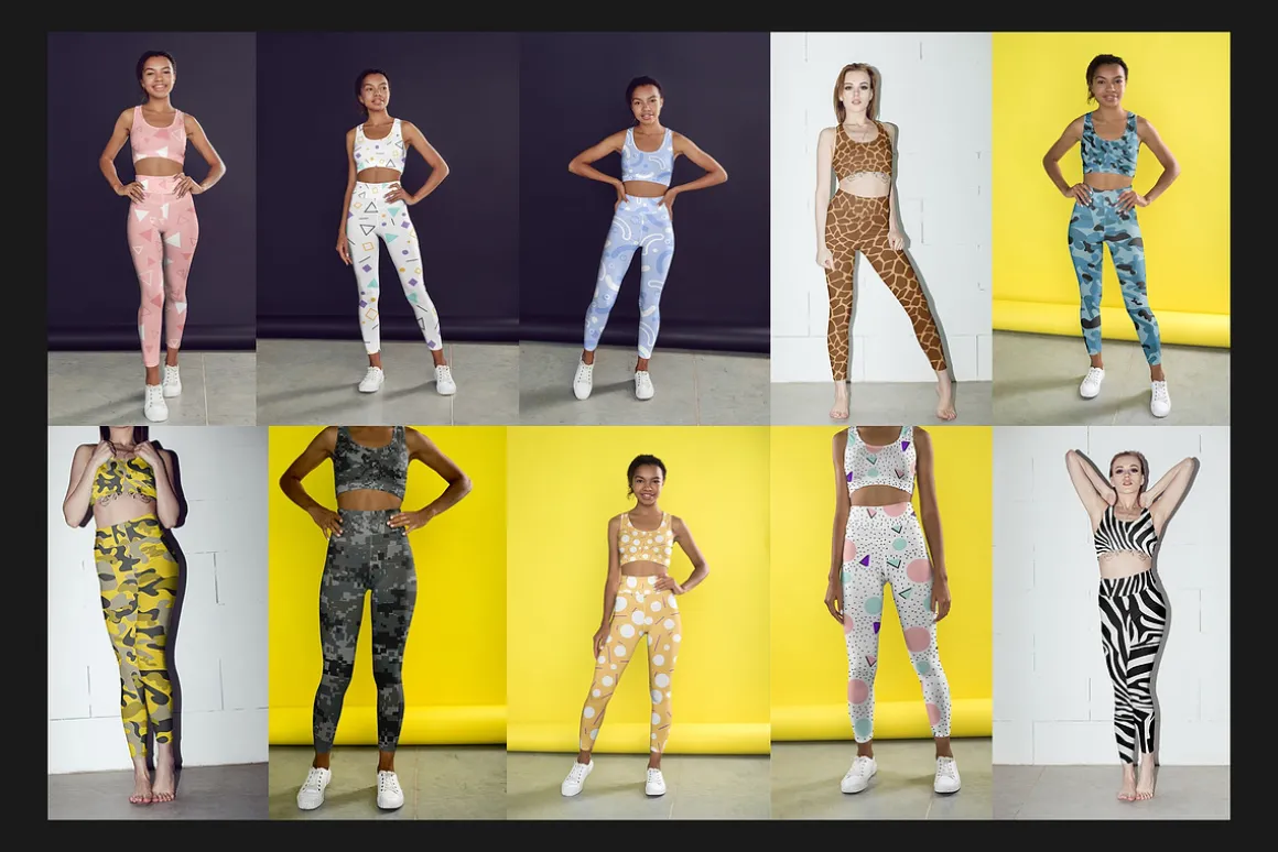 100 Leggings Mock-Up Set