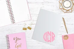 4 Letter Circle Monogram Font & Kit