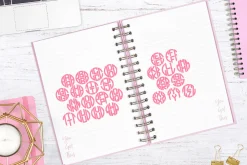 4 Letter Circle Monogram Font & Kit