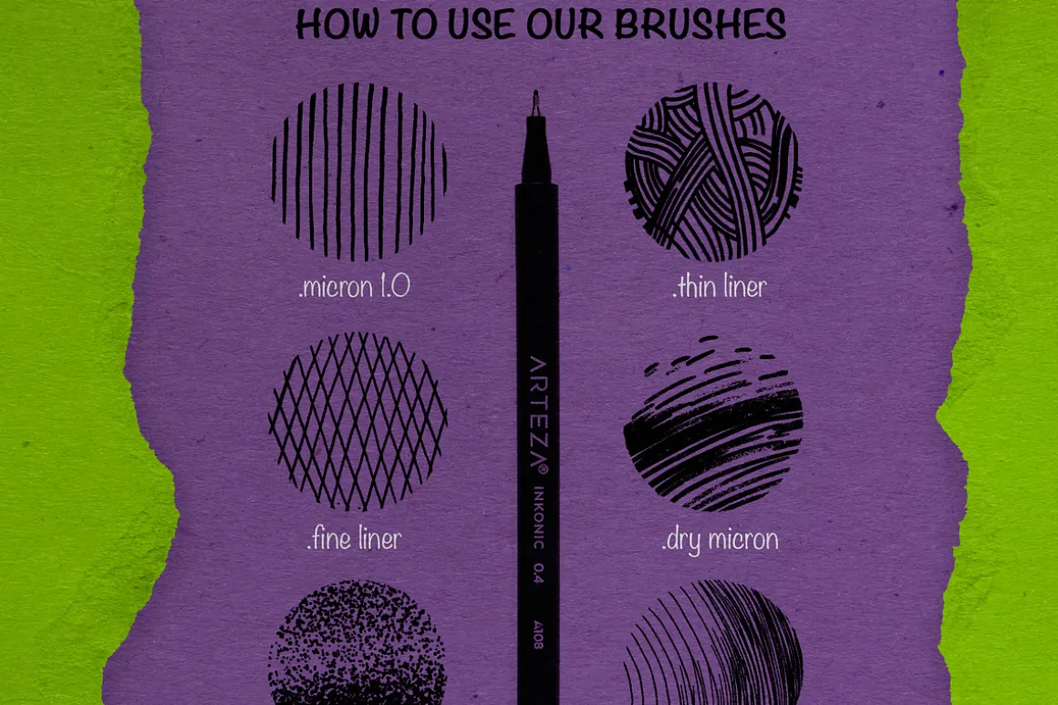 21 Micron Brushes For Procreate