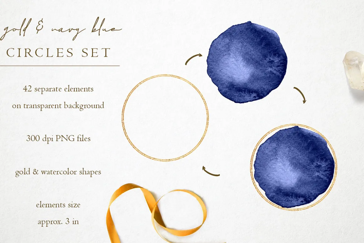 42 Navy and gold elements for logo