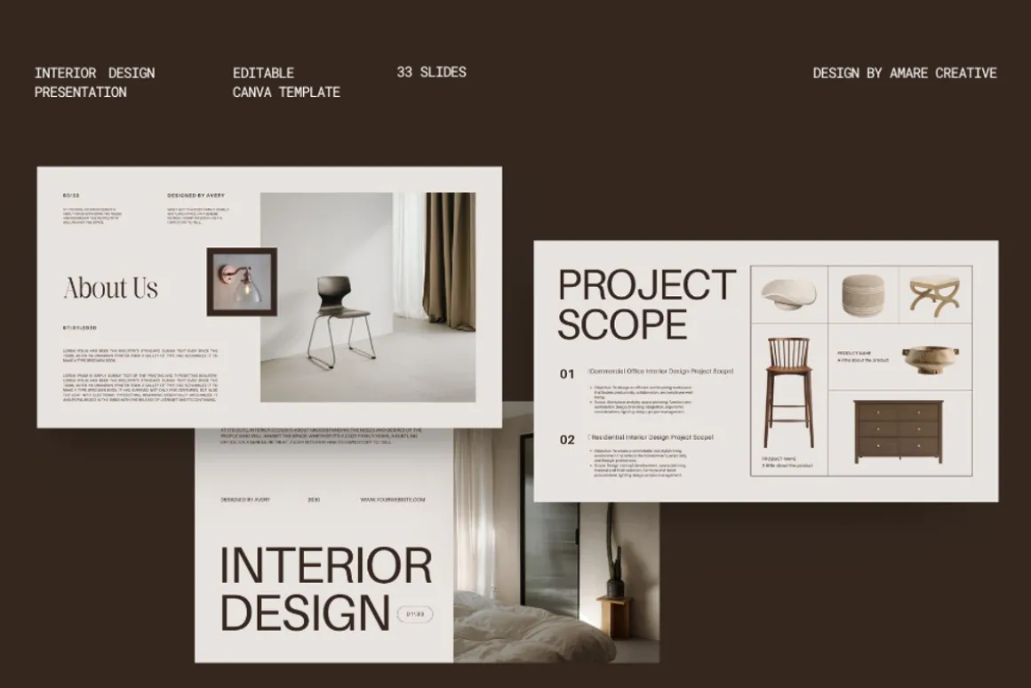 33 Page Interior Design Presentation