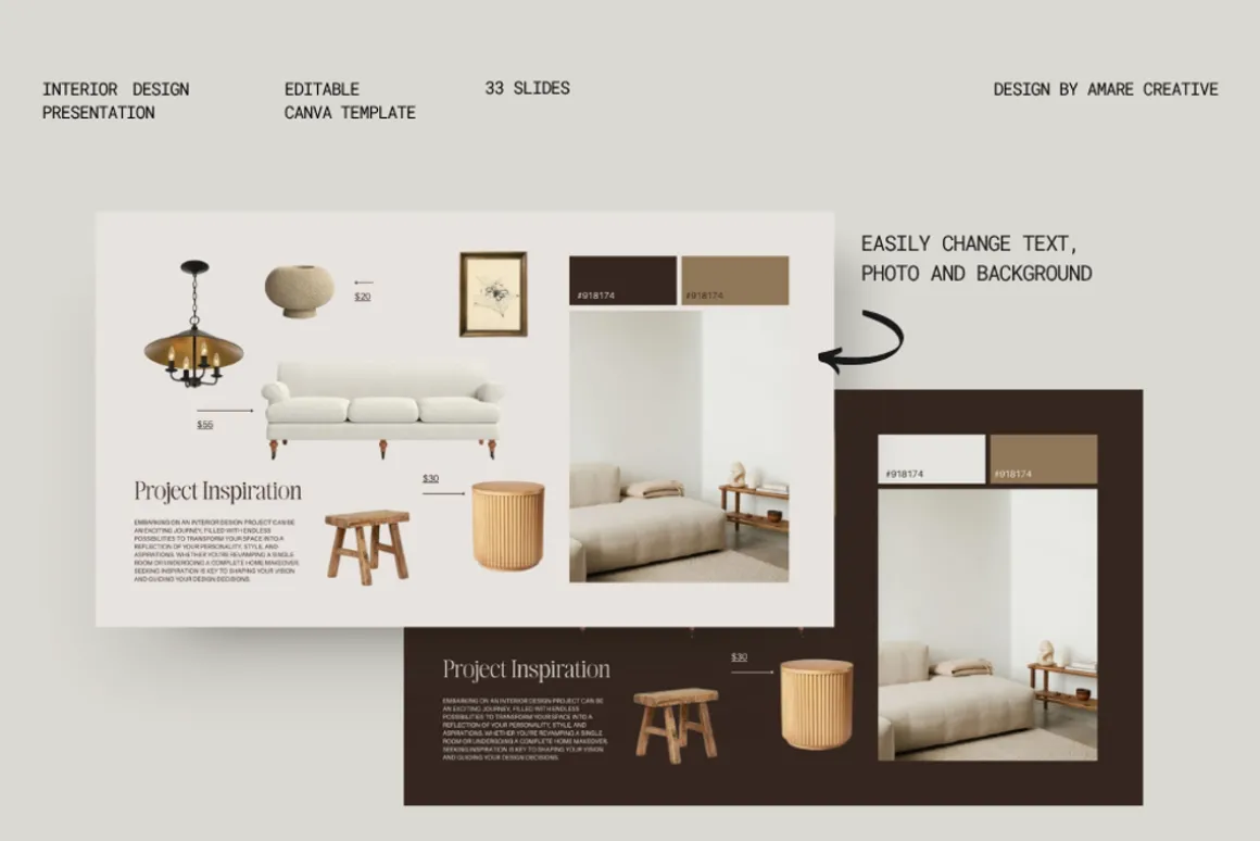 33 Page Interior Design Presentation