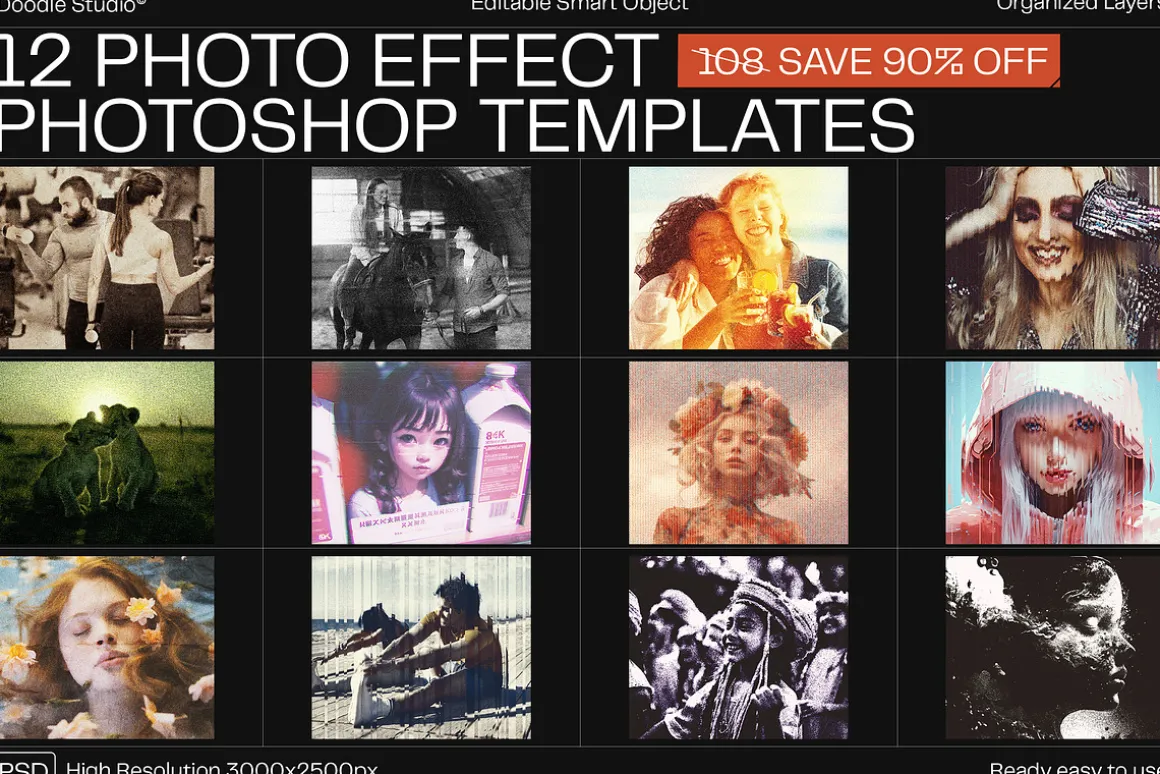 12 Photo Effect Templates