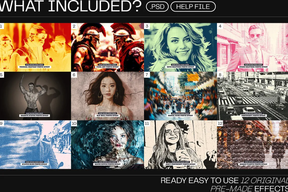 12 Photo Effect Templates