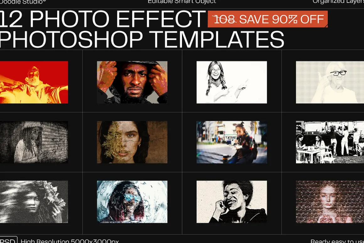 12 Photo Effect Templates