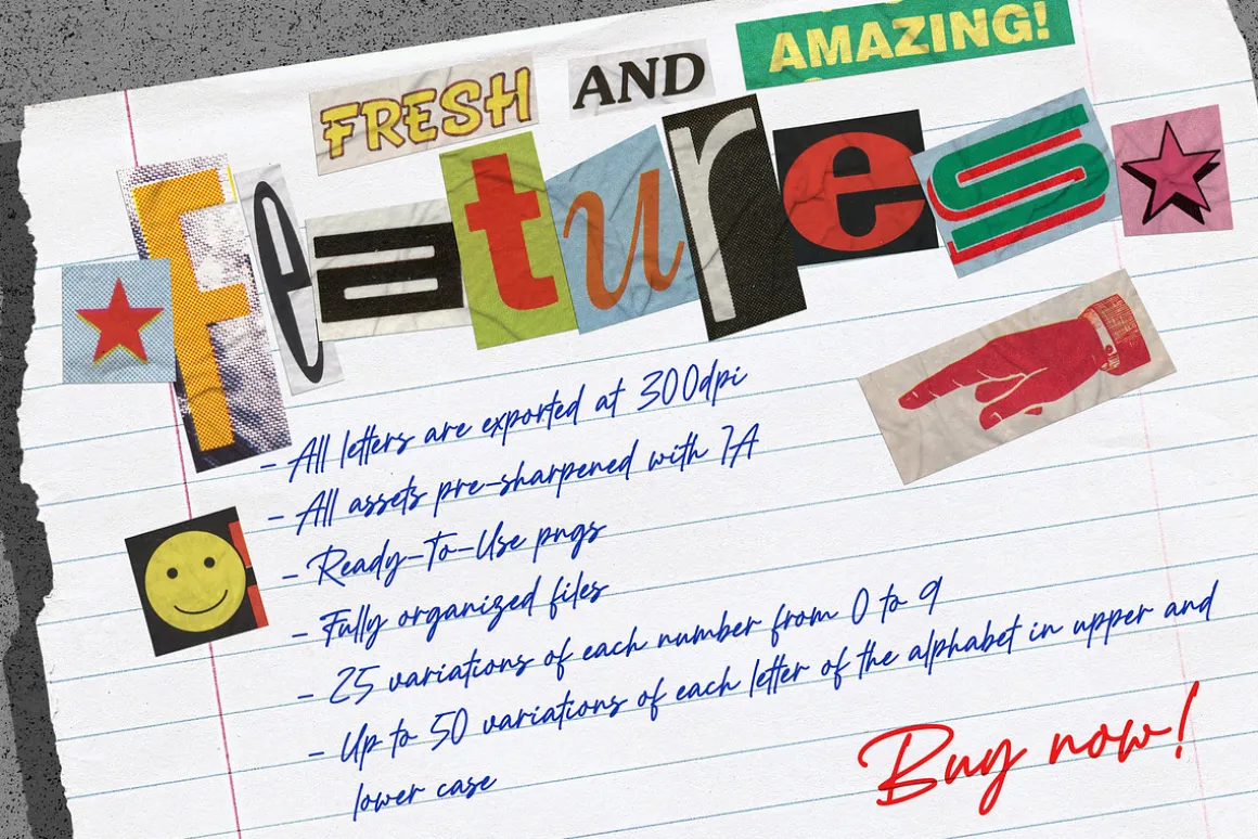 2600+ Ransom Note Letters from 1980s