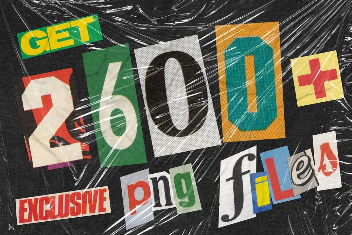 2600+ Ransom Note Letters from 1980s