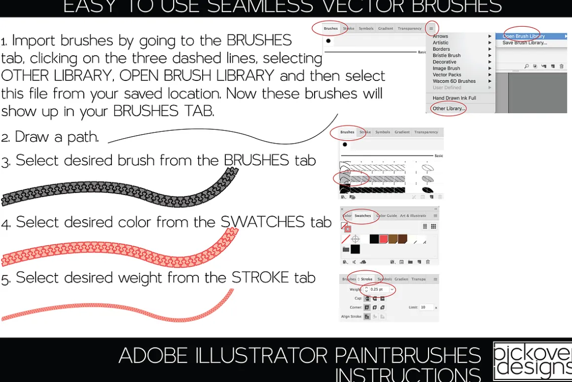33 Simple Sewing Brushes-Illustrator