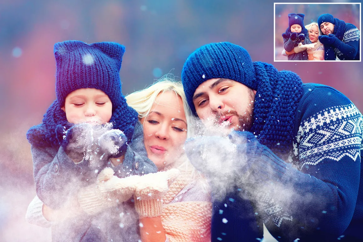 25 Snow Brushes for Photoshop