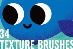 34 Texture Brushes Vector