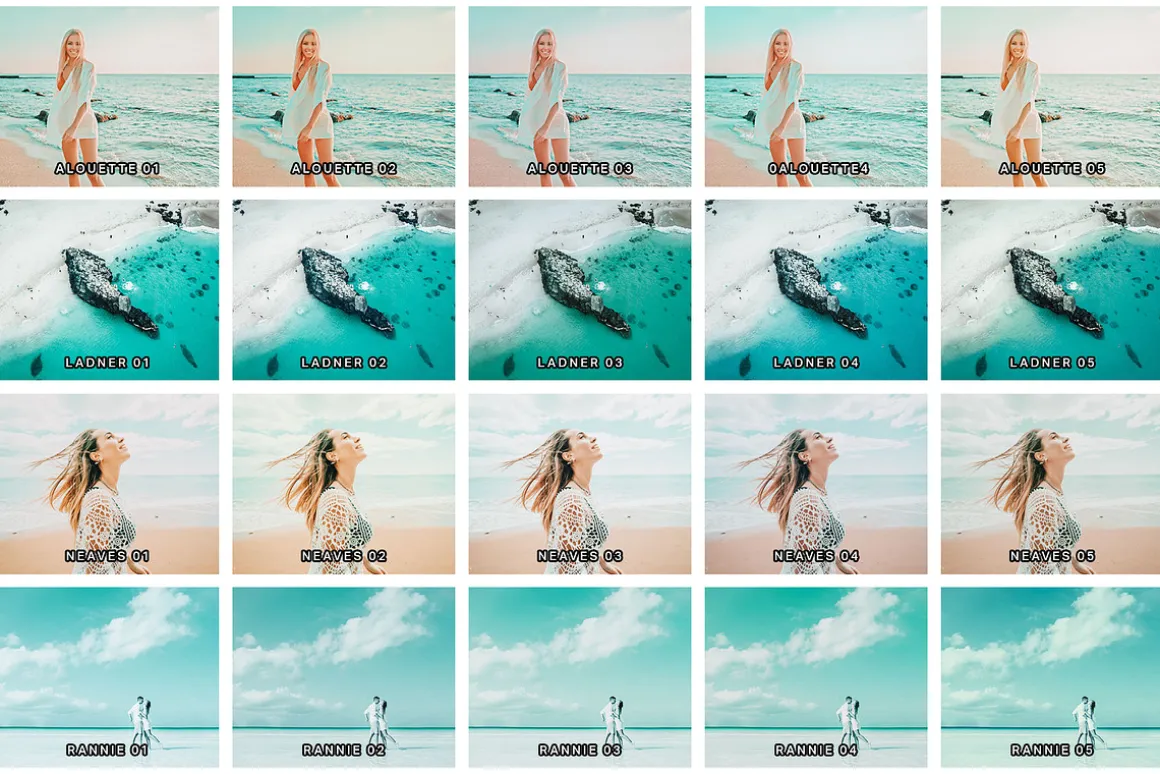20 Turquoise Lightroom Presets LUTs