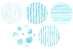 20 Watercolor Patterns Light Blue