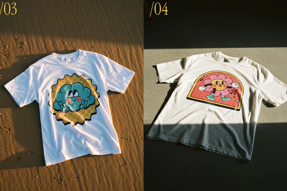 8 White T-Shirt Mockup Bundle